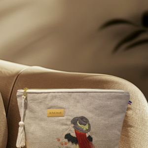 Trousse « l&rsquo;élégante » chapeau cuir